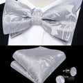 GentCrest Grey Paisley Bowtie Set - Image 1