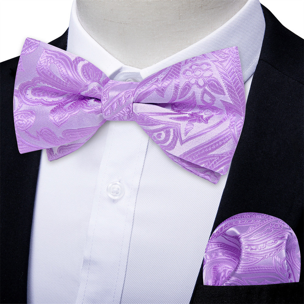 GentCrest Purple Paisley Bowtie Set - Image 1