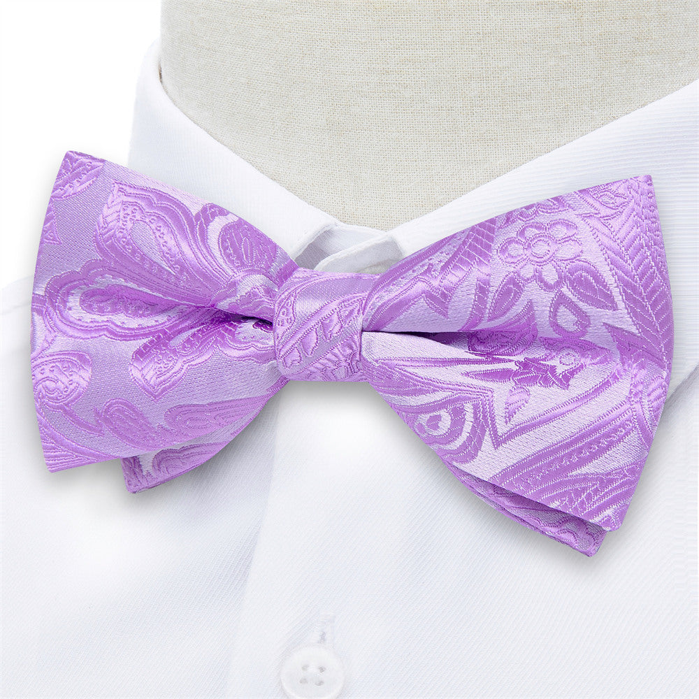 GentCrest Purple Paisley Bowtie Set - Image 3