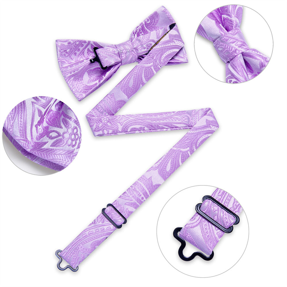 GentCrest Purple Paisley Bowtie Set - Image 4