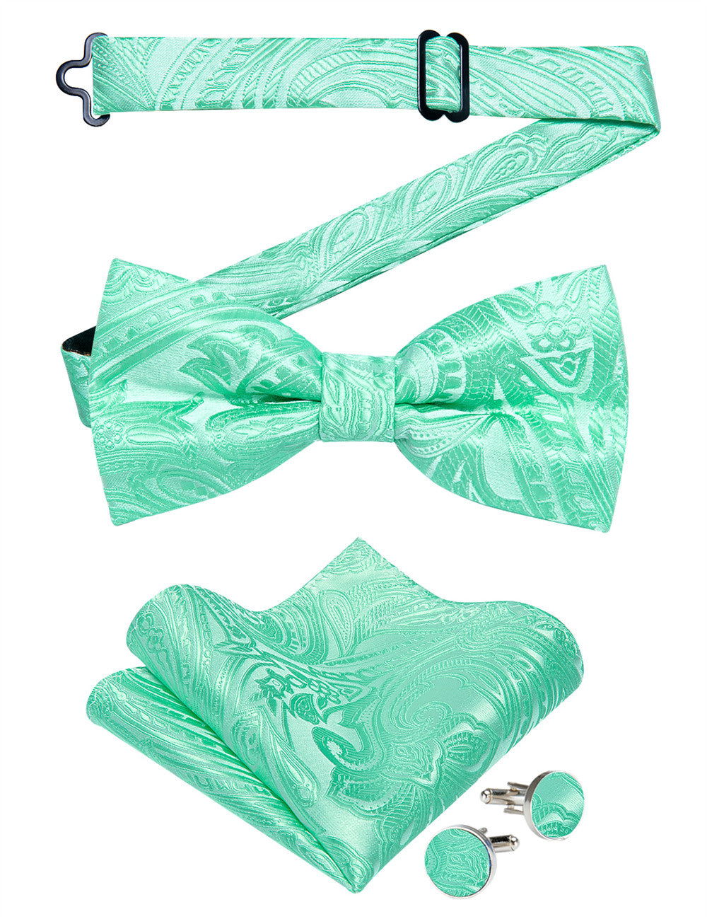 GentCrest Green Paisley Bowtie Set - Image 6