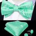 GentCrest Green Paisley Bowtie Set - Image 1