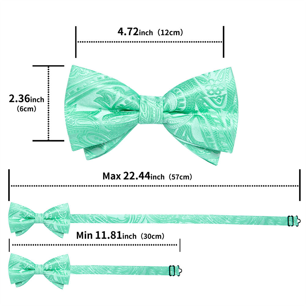 GentCrest Green Paisley Bowtie Set - Image 5