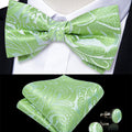 GentCrest Green Paisley Bowtie Set - Image 1