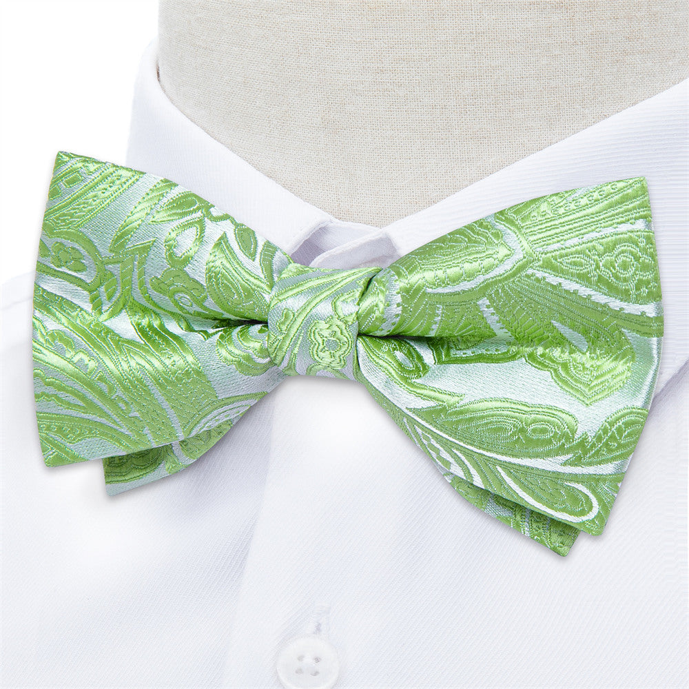 GentCrest Green Paisley Bowtie Set - Image 2