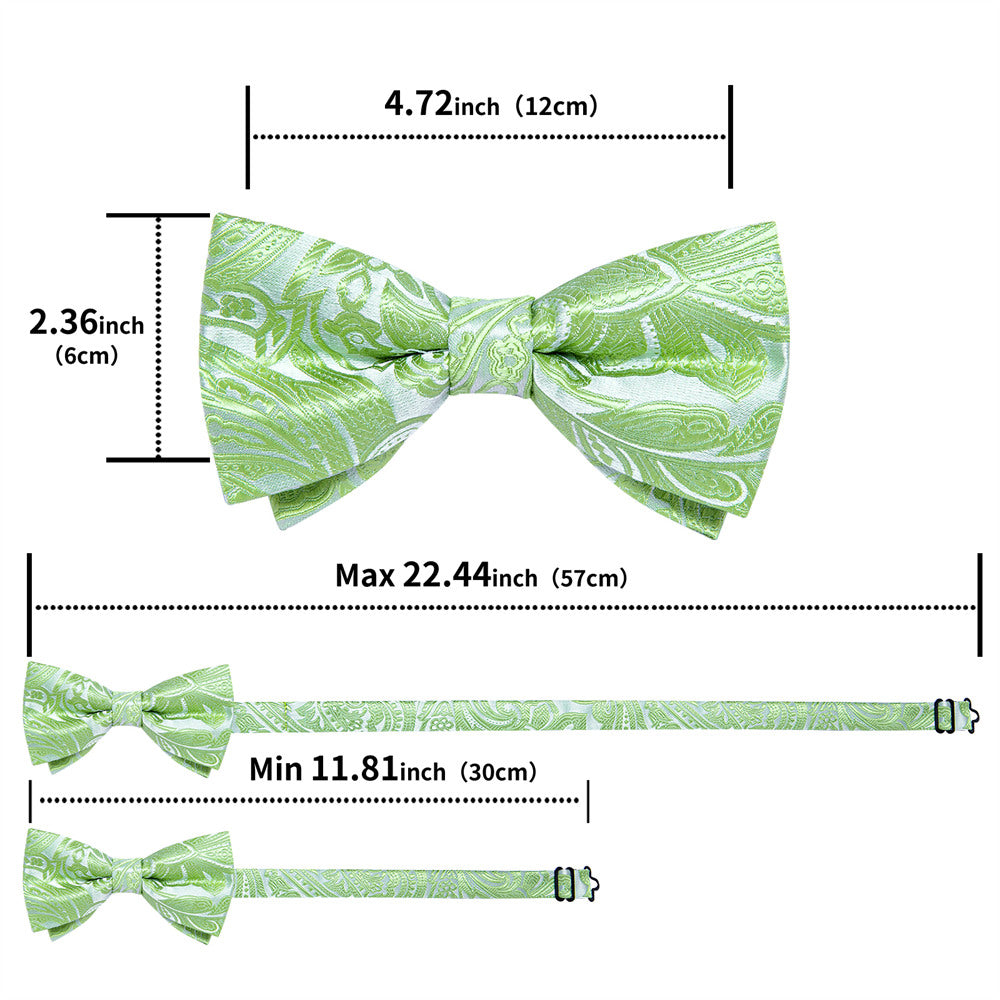 GentCrest Green Paisley Bowtie Set - Image 5