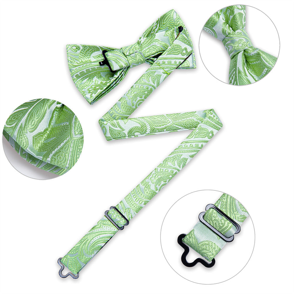 GentCrest Green Paisley Bowtie Set - Image 3
