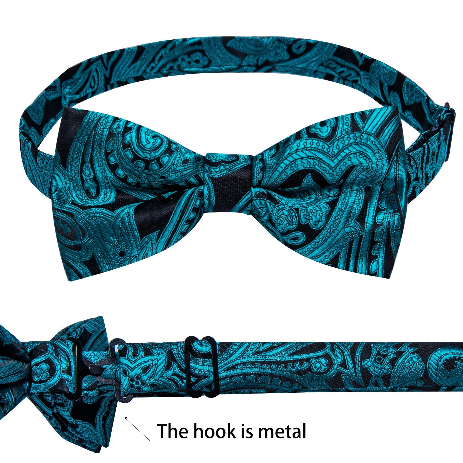 GentCrest Blue Paisley Bowtie Set - Image 4