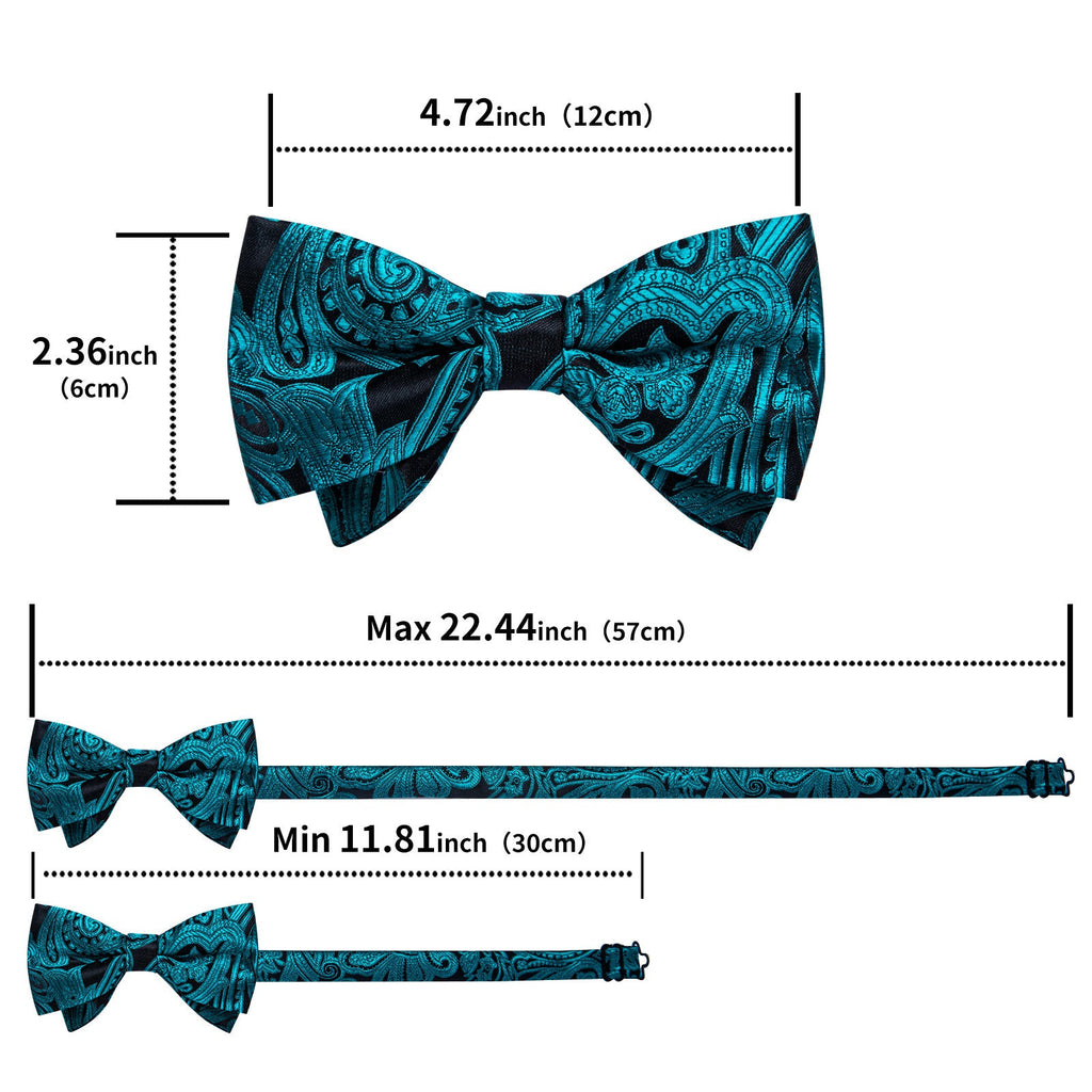 GentCrest Blue Paisley Bowtie Set - Image 5