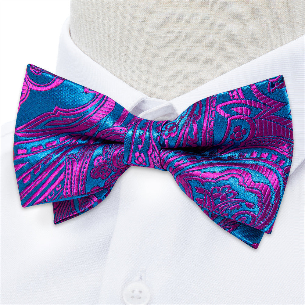 GentCrest Black Paisley Bowtie Set - Image 2
