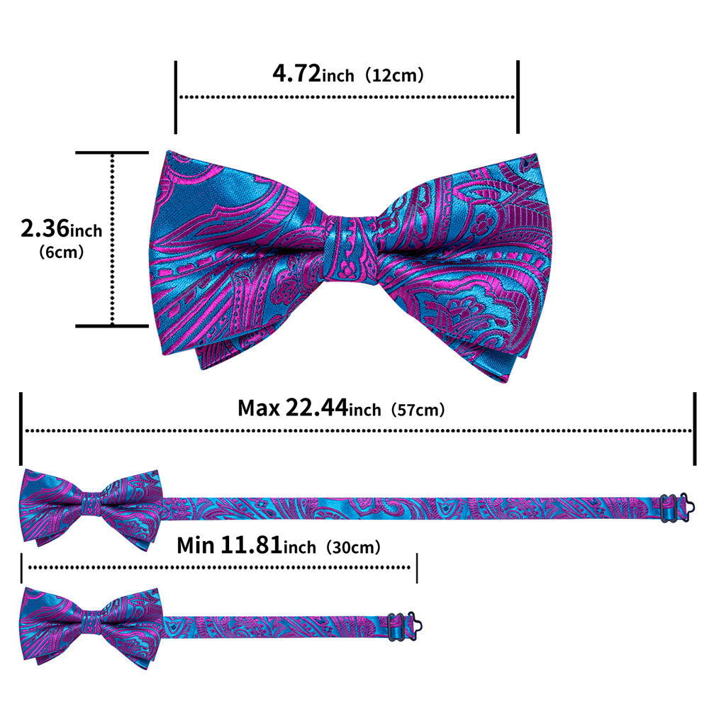 GentCrest Black Paisley Bowtie Set - Image 5