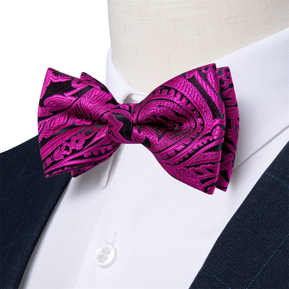 GentCrest Purple Paisley Bowtie Set - Image 2
