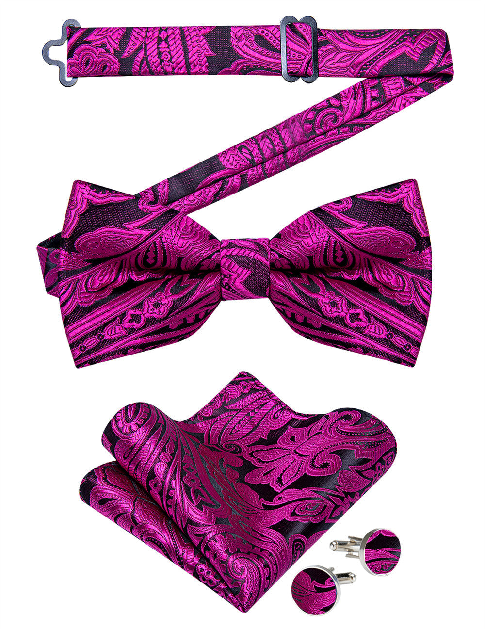 GentCrest Purple Paisley Bowtie Set - Image 6