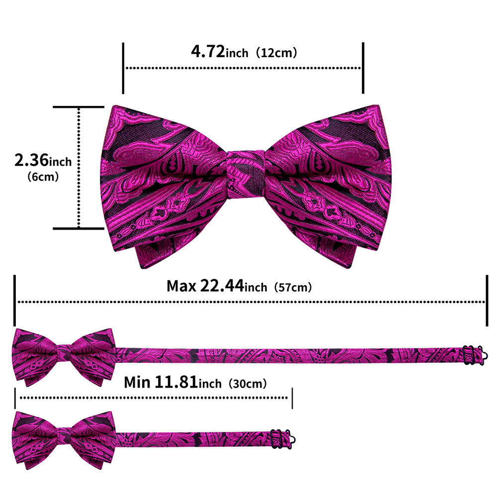 GentCrest Purple Paisley Bowtie Set - Image 5