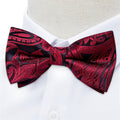 GentCrest Burgundy Paisley Bowtie Set - Image 1