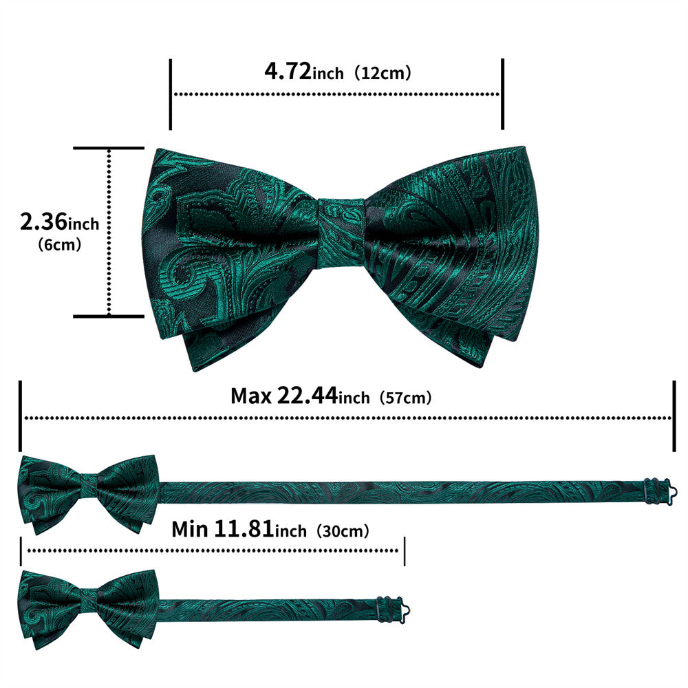 GentCrest Green Paisley Bowtie Set - Image 5