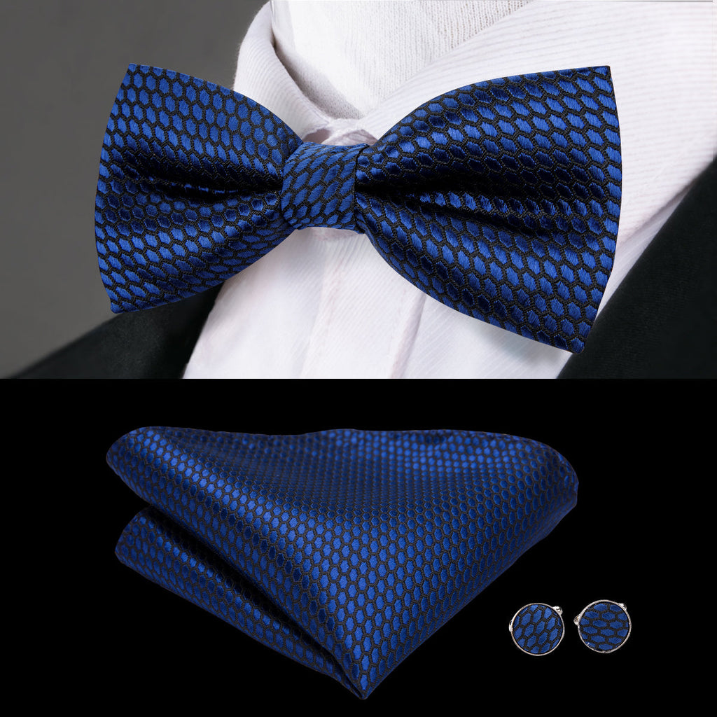 GentCrest Black Plaid Bowtie Set - Image 1