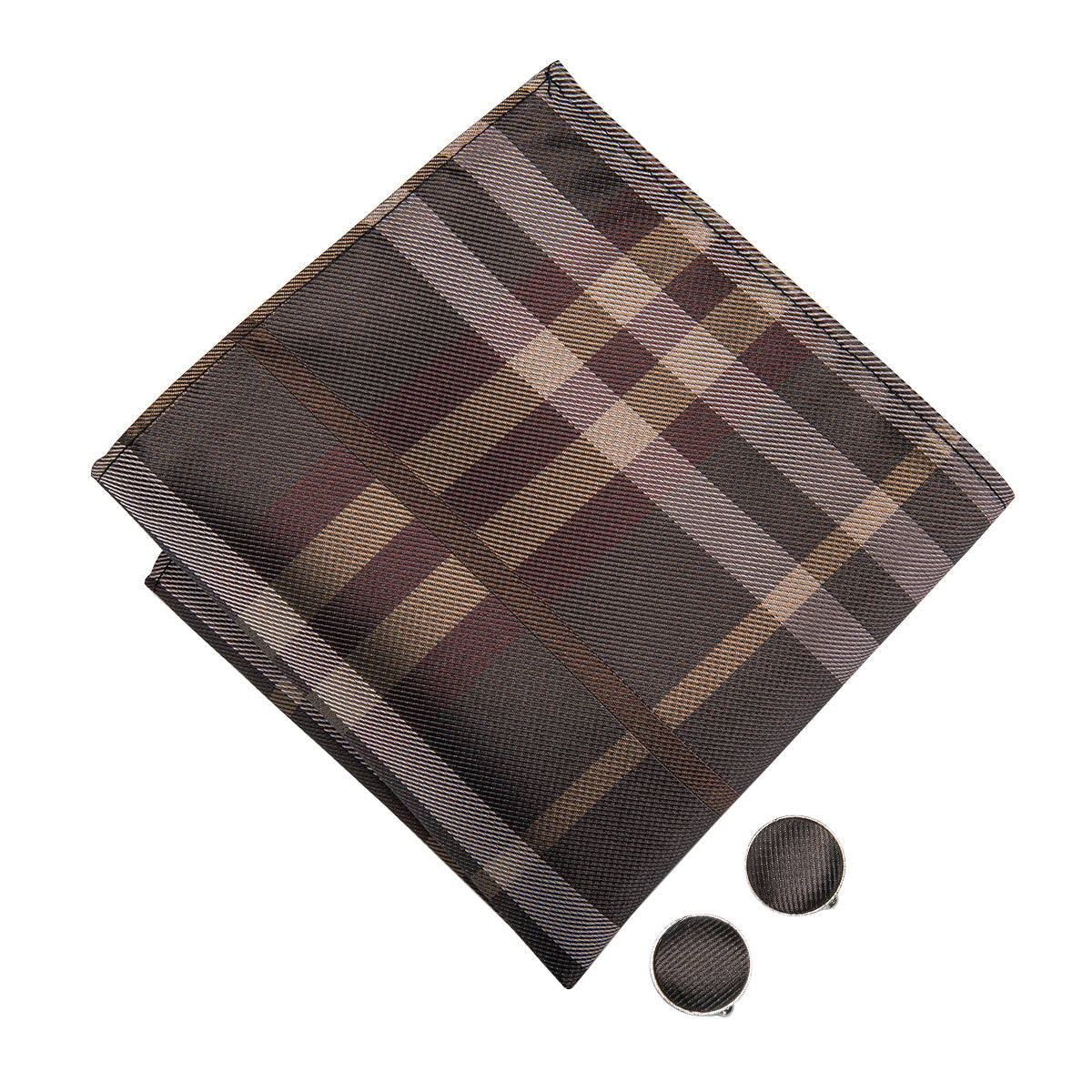 GentCrest Brown Plaid Bowtie Set - Image 3