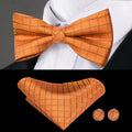 GentCrest Orange Plaid Bowtie Set - Image 1