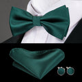 GentCrest Green Solid Bowtie Set - Image 1