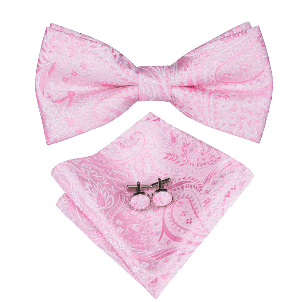 GentCrest Pink Paisley Bowtie Set - Image 2