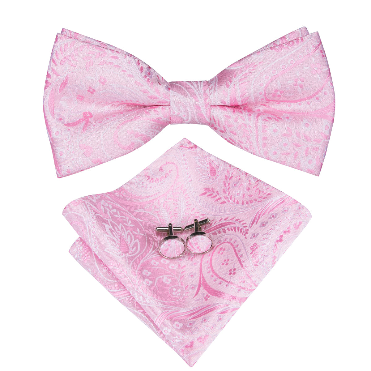 GentCrest Pink Paisley Bowtie Set - Image 2