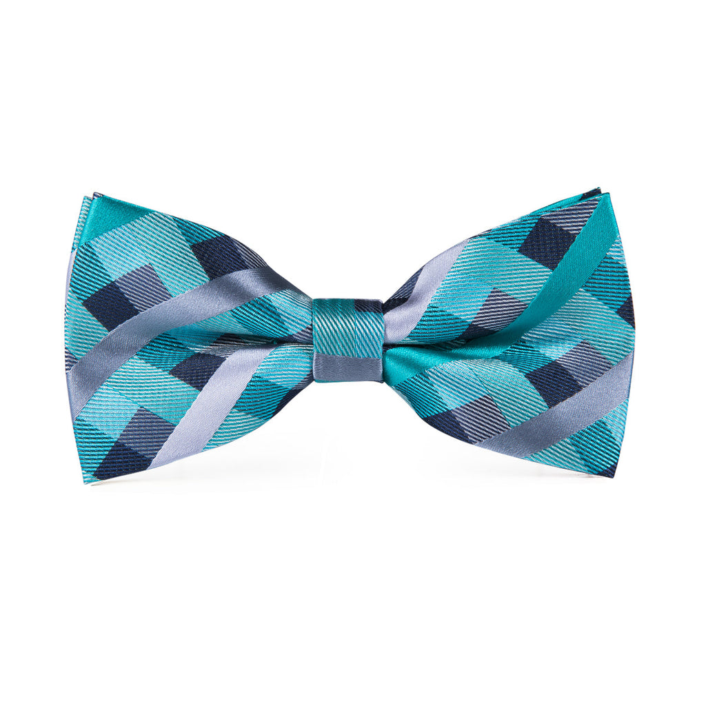 GentCrest Blue Plaid Bowtie Set - Image 3