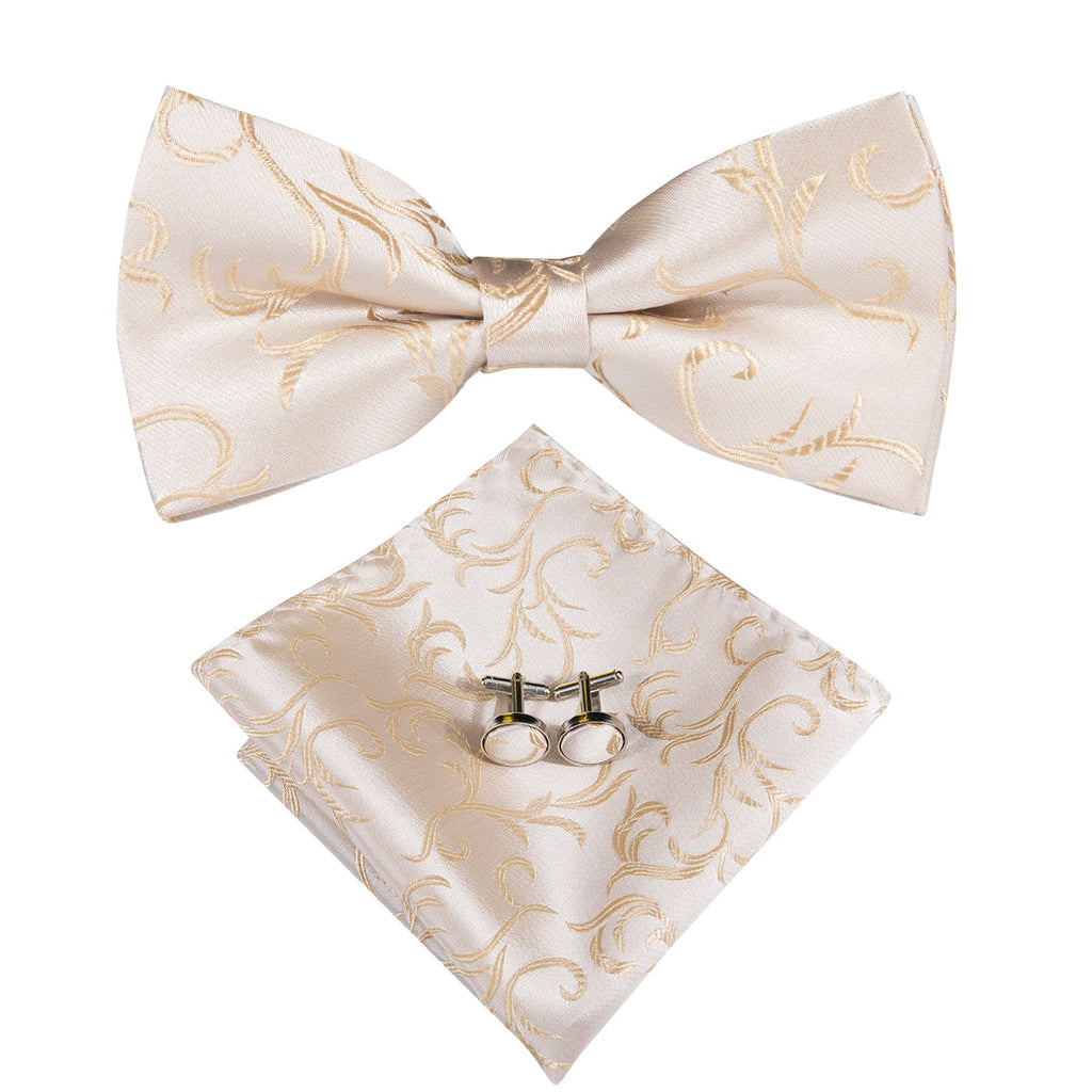 GentCrest White Floral Bowtie Set - Image 2