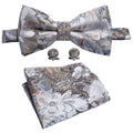 GentCrest Grey Floral Bowtie Set - Image 1