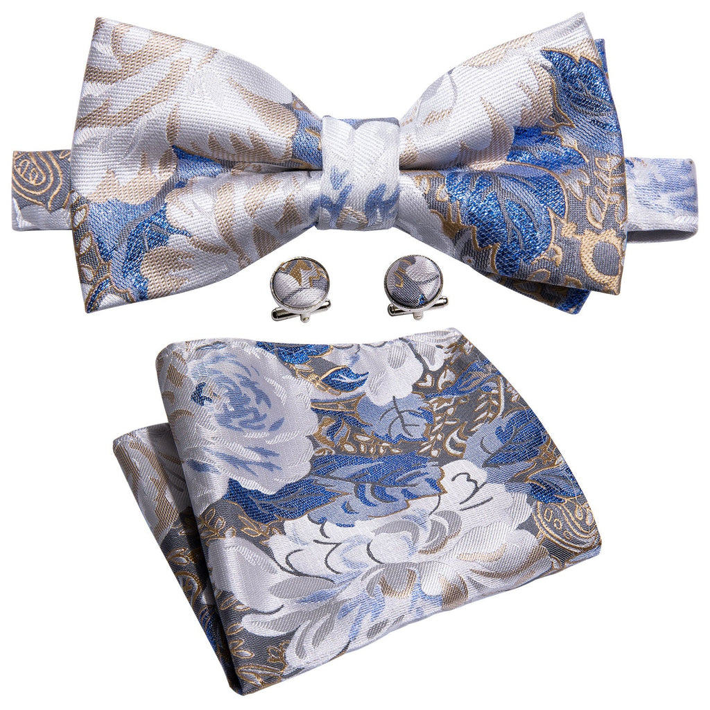 GentCrest Blue Floral Bowtie Set - Image 3