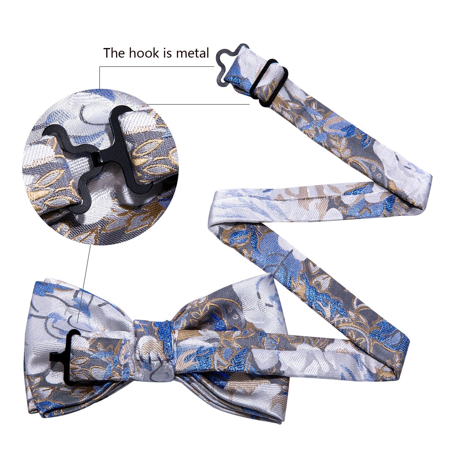 GentCrest Blue Floral Bowtie Set - Image 4