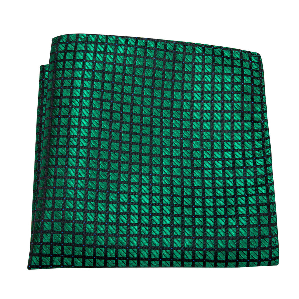 Green Plaid Bow Tie Set - GentCrest - View 7