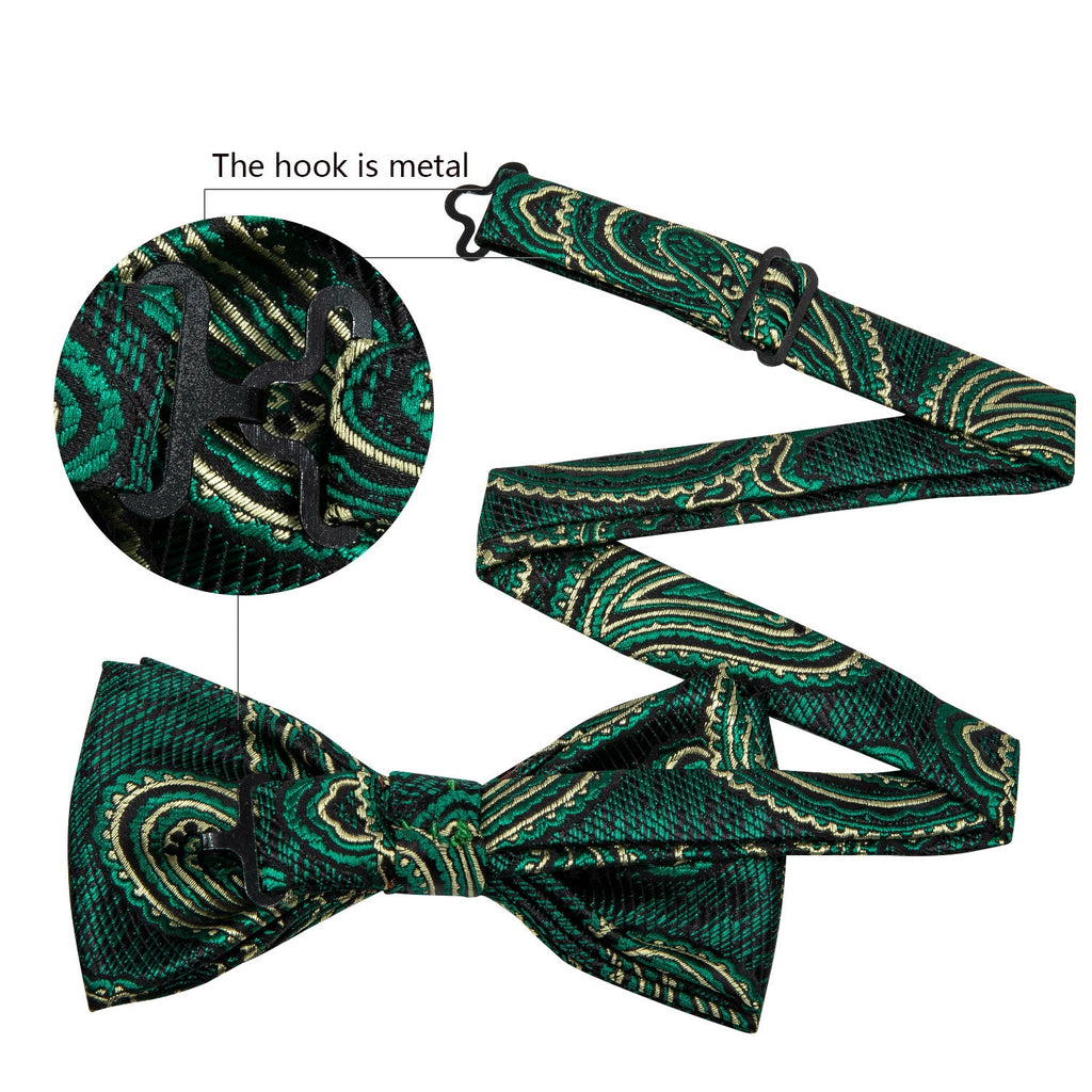 GentCrest Green Paisley Bowtie Set - Image 5