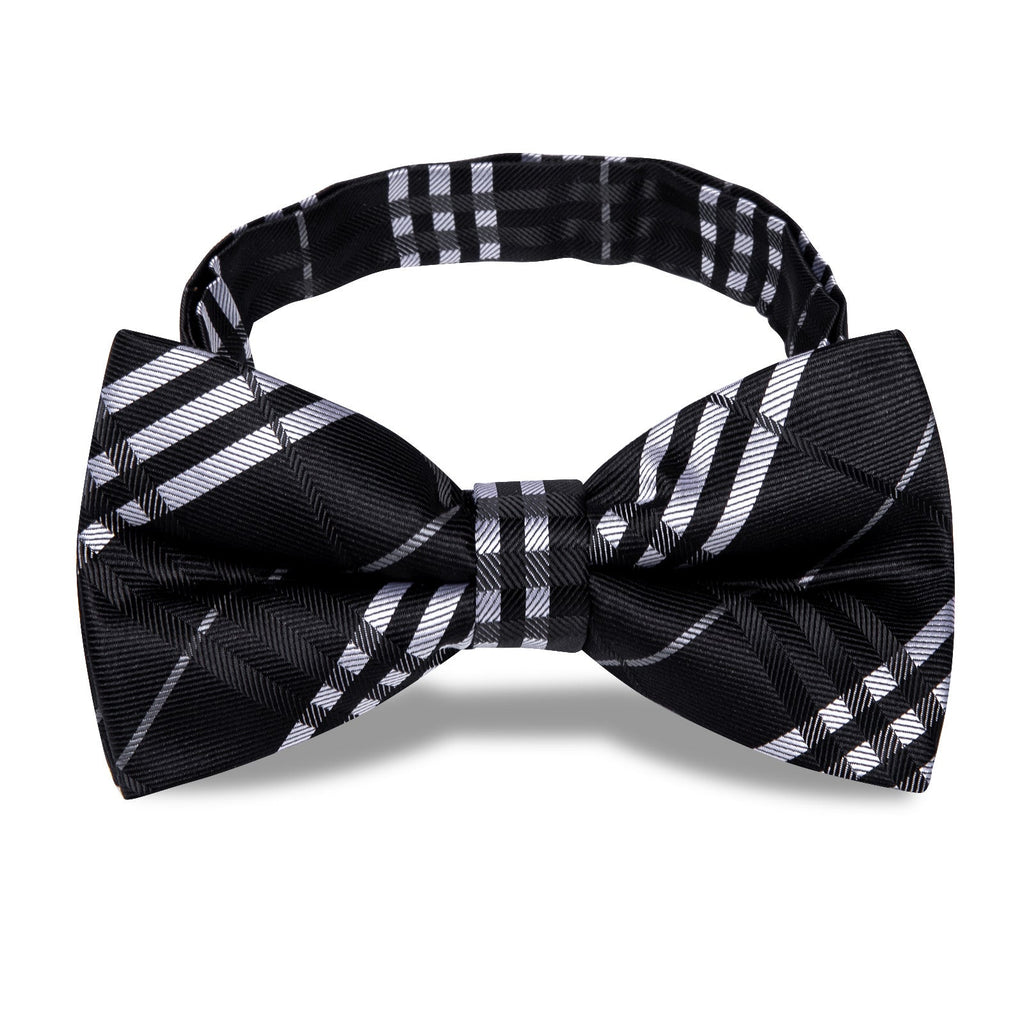 GentCrest Black Plaid Bowtie Set - Image 6