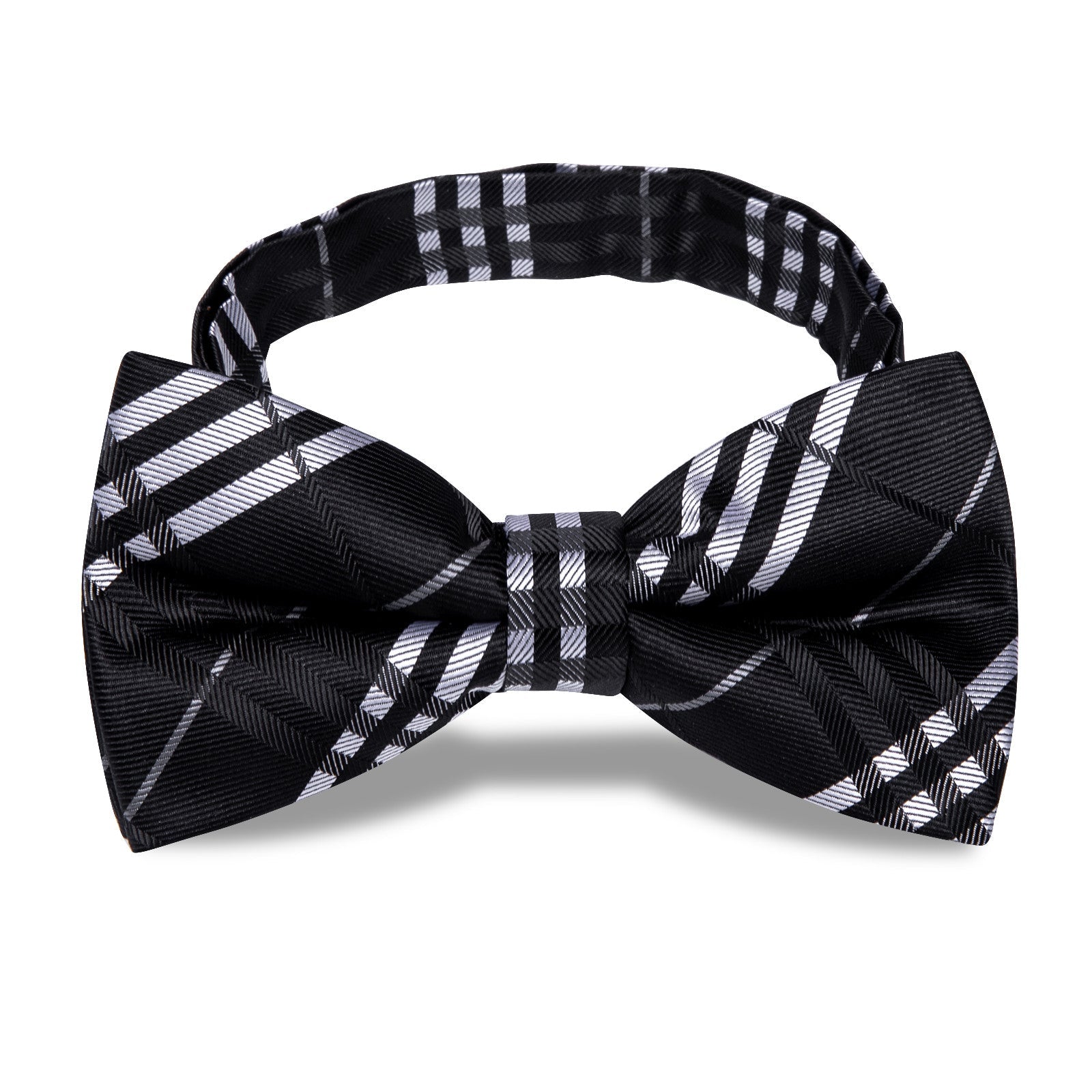 GentCrest Black Plaid Bowtie Set - Image 6