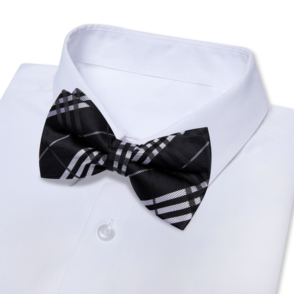 GentCrest Black Plaid Bowtie Set - Image 5