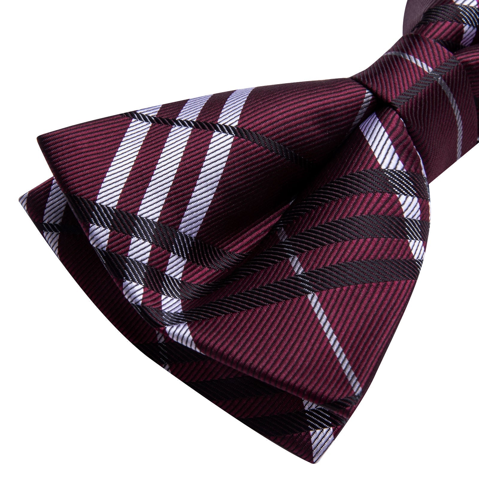 GentCrest Burgundy Plaid Bowtie Set - Image 3