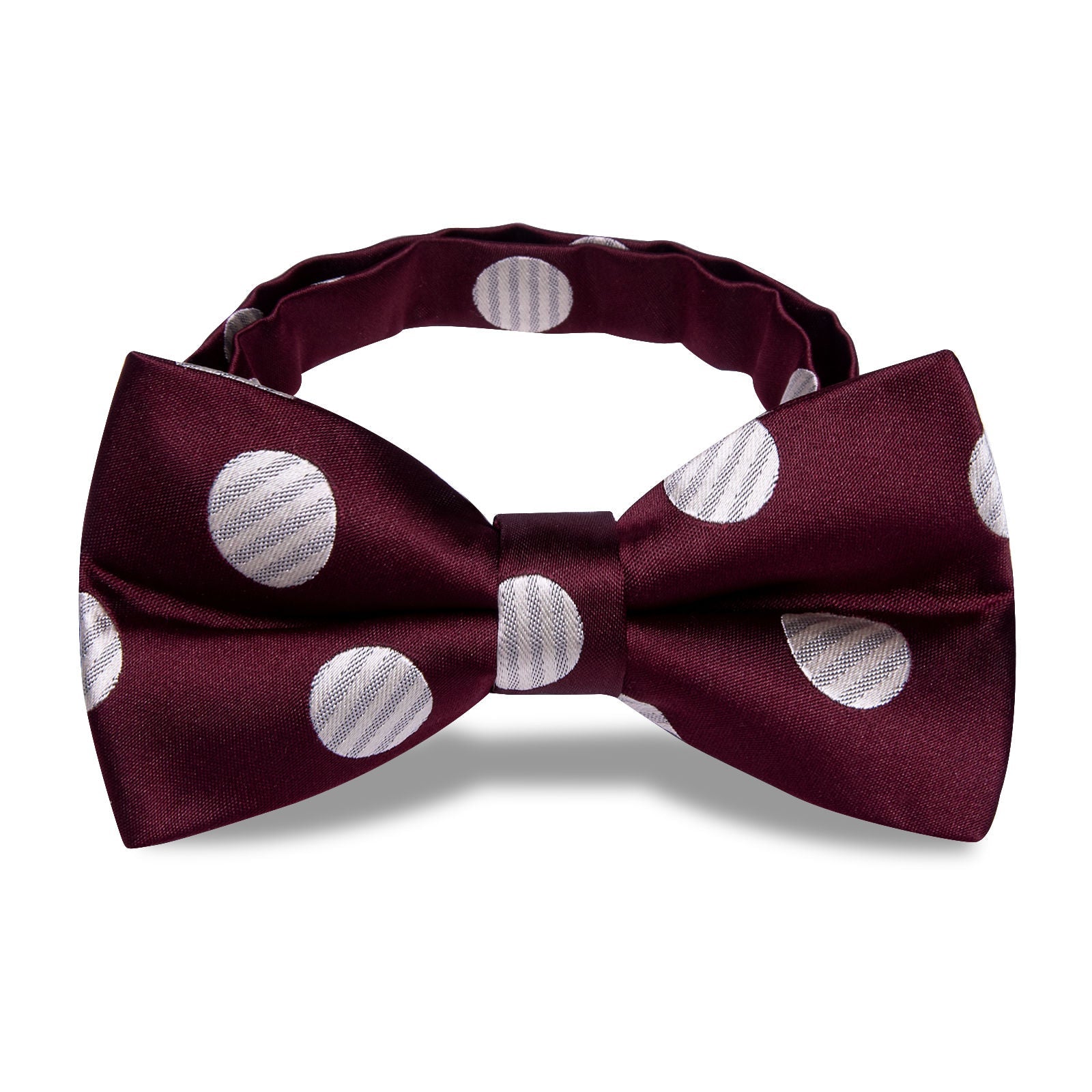 GentCrest Burgundy Polka Dot Bowtie Set - Image 3