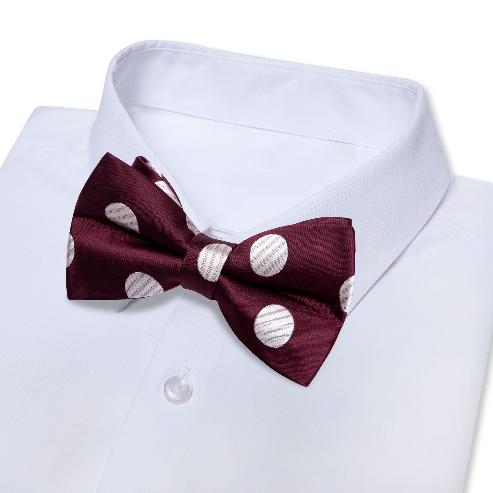 GentCrest Burgundy Polka Dot Bowtie Set - Image 2