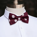 GentCrest Burgundy Polka Dot Bowtie Set - Image 1