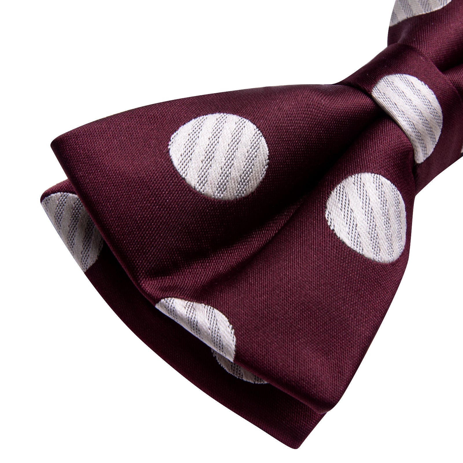 GentCrest Burgundy Polka Dot Bowtie Set - Image 4