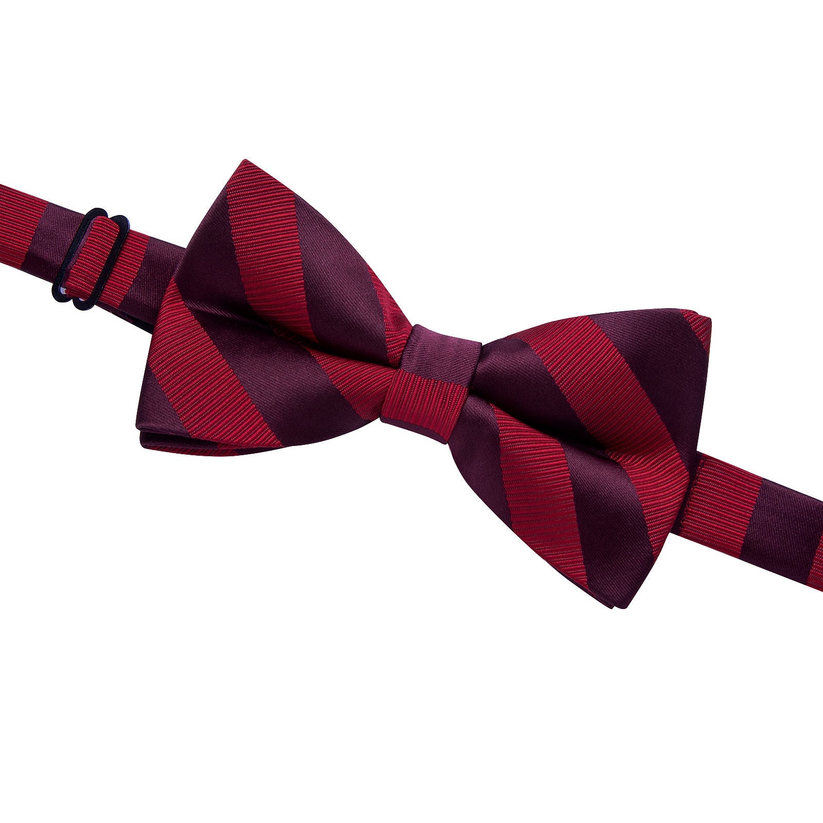 GentCrest Burgundy Striped Bowtie Set - Image 4