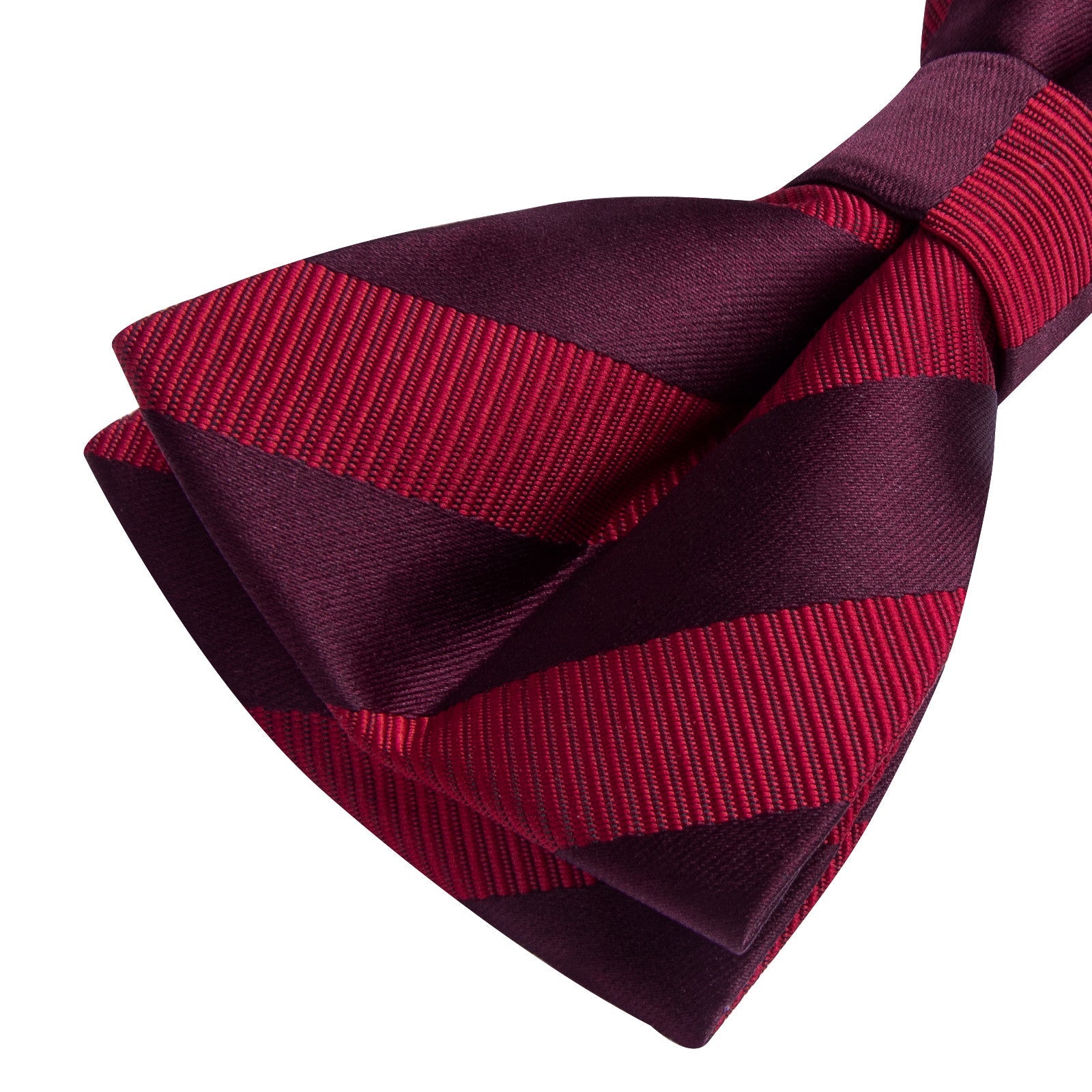 GentCrest Burgundy Striped Bowtie Set - Image 5