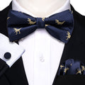 Blue Dinosaur Bow Tie Set - GentCrest