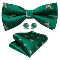 Green Dinosaur Bow Tie Set - GentCrest