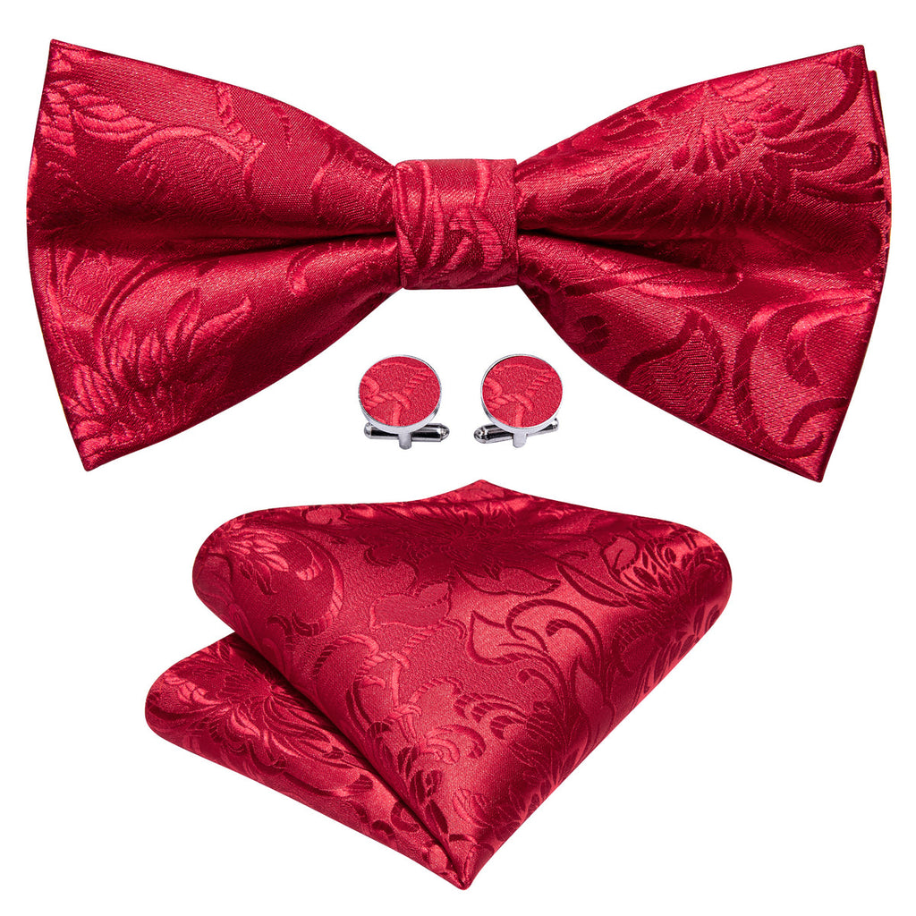 GentCrest Red Paisley Bow Ties - Image 1