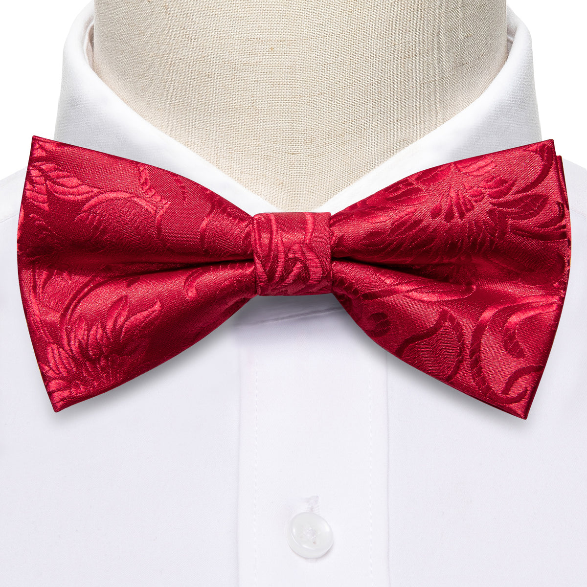 Red Paisley Bow Tie Set - GentCrest - View 4