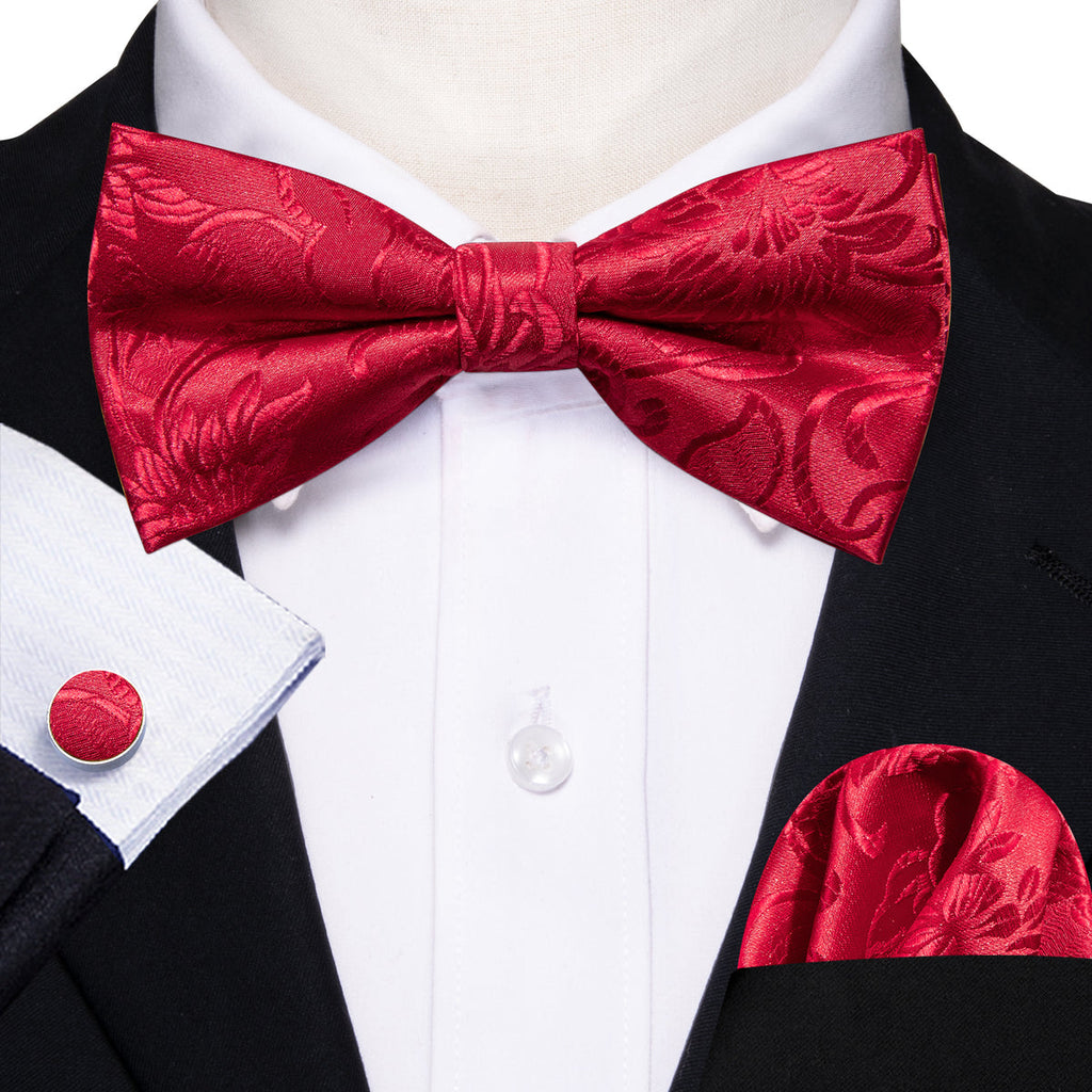 GentCrest Red Paisley Bow Ties - Image 2