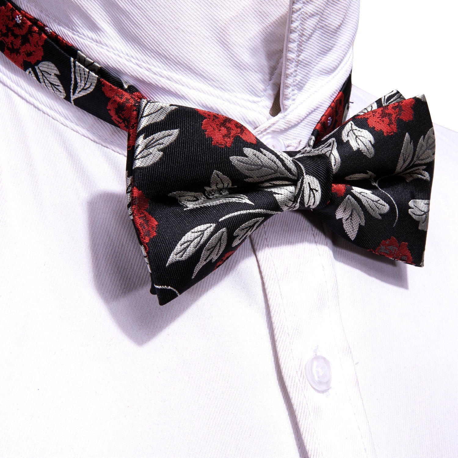 GentCrest Black Floral Bowtie Set - Image 2