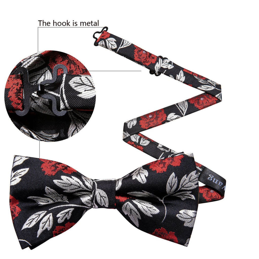 GentCrest Black Floral Bowtie Set - Image 4